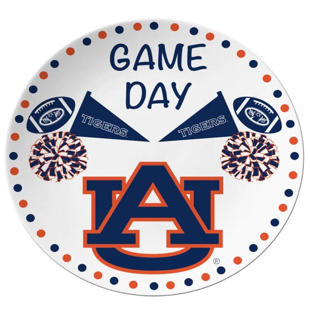 New Auburn Tigers Game Day 10" Serving Plate Platter Ceramic